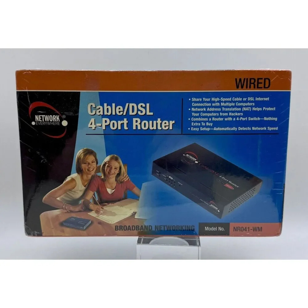 Network Everywhere NR041-WM Wired Cable DSL 4 Port Router Broadband New